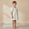 Eyelet Organic Bubble Sleeve Dress - Ivory