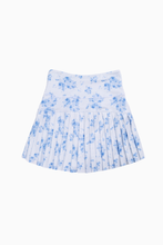 Load image into Gallery viewer, The Nicole Athletic Tween Skort -Blue Floral Pleated
