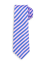 Load image into Gallery viewer, Daybreak Pink And Blue Stripe Neck Tie
