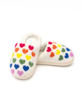 Load image into Gallery viewer, Kids Rainbow Hearts Slippers
