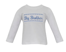 Load image into Gallery viewer, Big Brother White Knit Long Sleeve T-Shirt With Blue Gingham Pants
