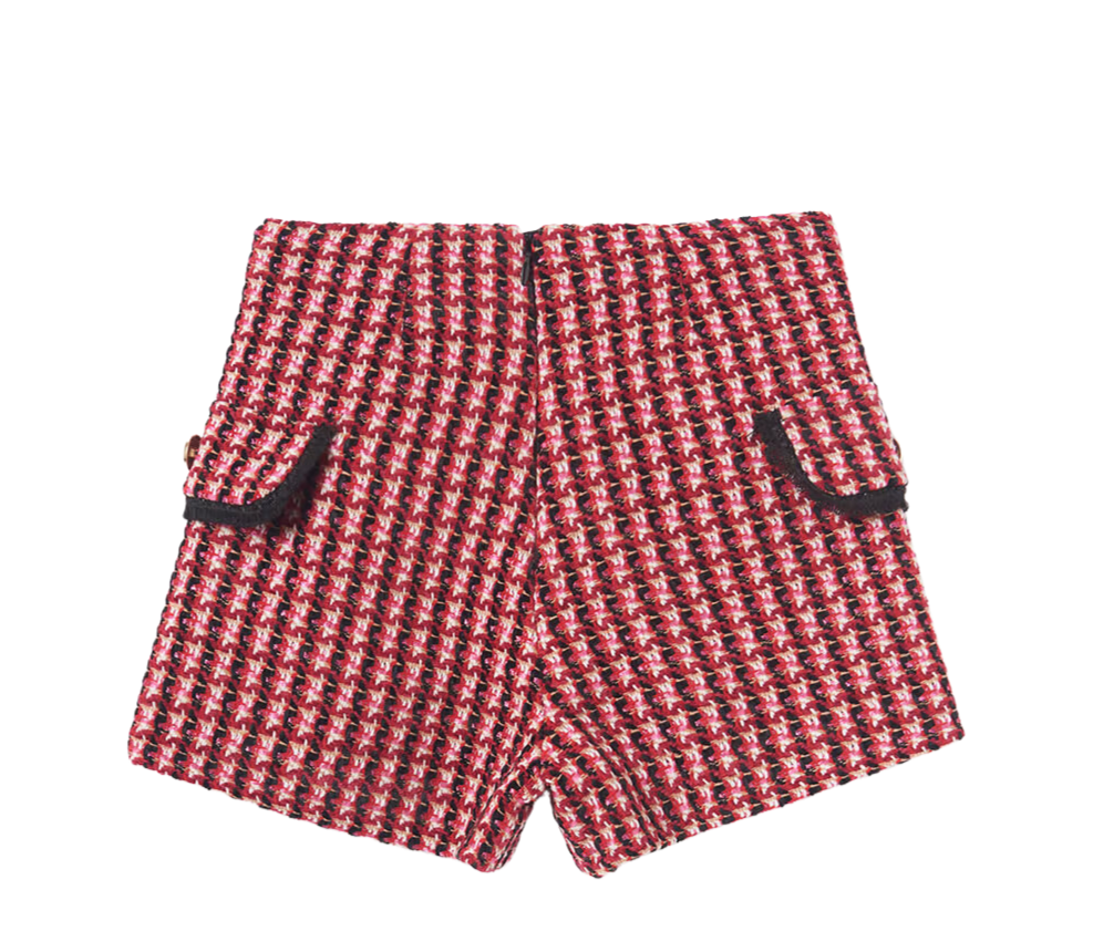 Plaid Tweed Shorts