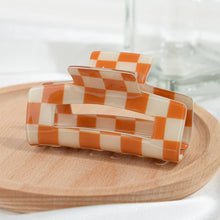 Load image into Gallery viewer, Checkerboard Square Hair Claw Clip
