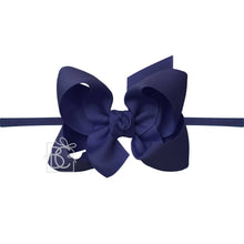 Load image into Gallery viewer, 1/4&quot; Nylon Pantyhose Headbands with Signature Grosgrain Bow
