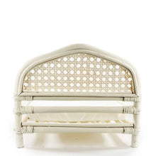 Load image into Gallery viewer, Vintage Doll Bed - White Rattan
