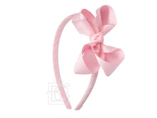 Load image into Gallery viewer, 1/4" Ribbon Covered Headband with 3.5" Medium Grosgrain Bow
