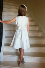 Load image into Gallery viewer, Ivory And Gold Sparkle Twirl Dress
