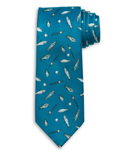 Load image into Gallery viewer, Lake Effect Fishing Print Neck Tie
