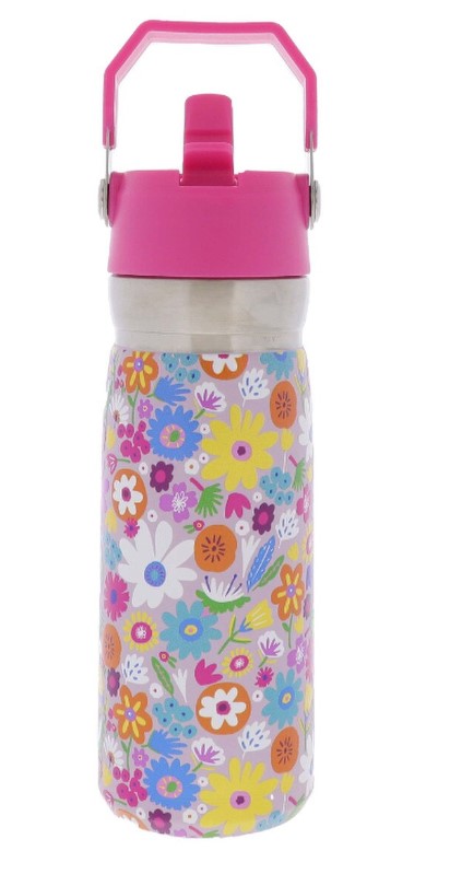 Fields Of Flowers 22oz. Bottle With Built In Straw – Belles & Beaux®