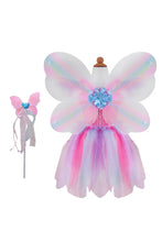 Load image into Gallery viewer, Butterfly Dress And Wings With Wand - Pink
