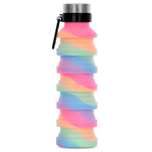 Load image into Gallery viewer, Happy Stripe Collapsible Water Bottle
