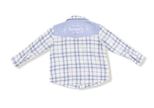 Load image into Gallery viewer, Blue Plaid Western Snap Shirt With Howdy Embroidery
