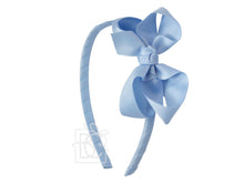 Load image into Gallery viewer, 1/4" Ribbon Covered Headband with 3.5" Medium Grosgrain Bow
