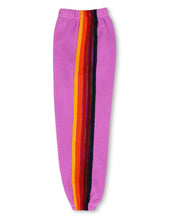 Load image into Gallery viewer, 5 Stripe Sweatpant - Neon Purple
