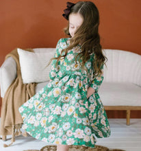 Load image into Gallery viewer, Rubina Twirl Dress - Vintage Greens
