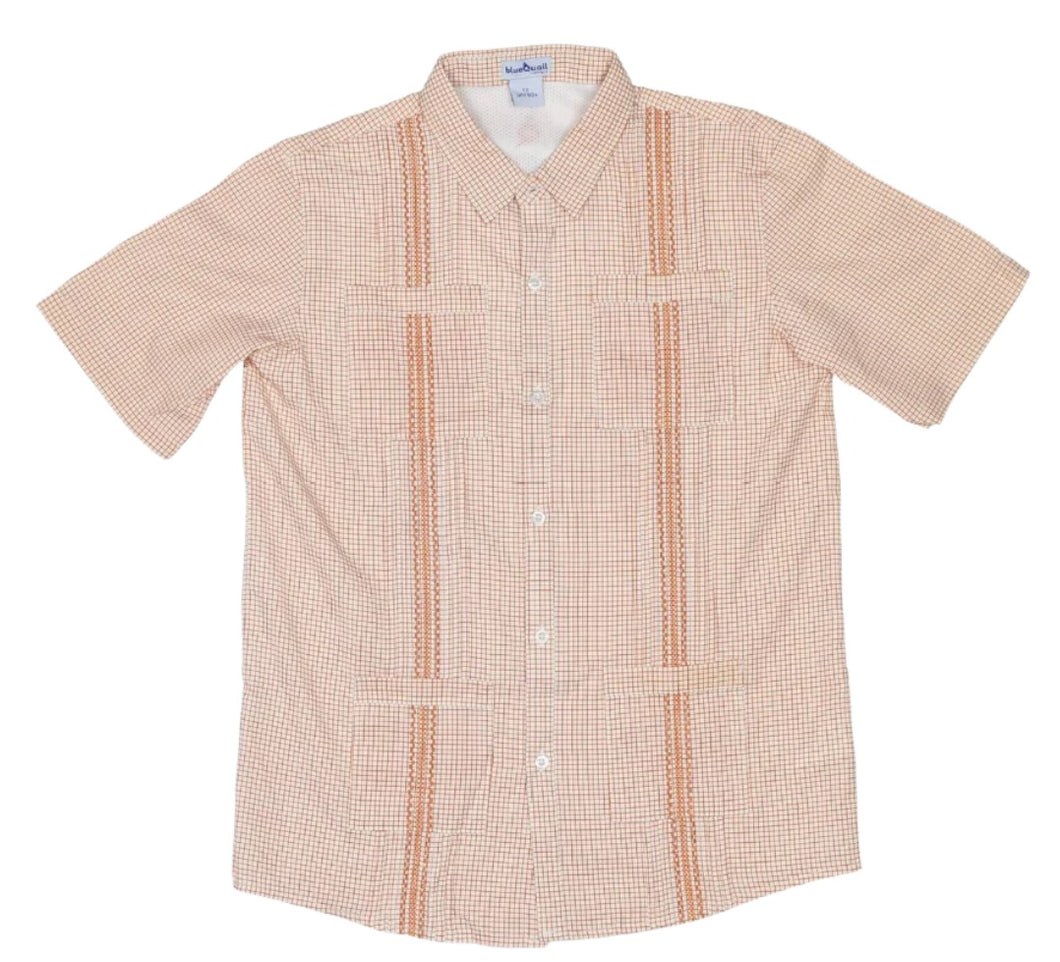 Burnt Orange Gameday Guayabera Short Sleeve Shirt