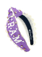 Load image into Gallery viewer, Riff Ram TCU Cross Stitch Headband
