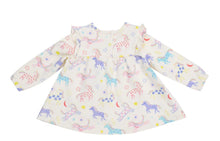 Load image into Gallery viewer, French Terry Fun Unicorns Ruffle Top Tunic And Ribbed Leggings
