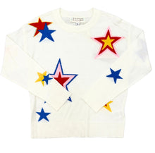 Load image into Gallery viewer, Ivory Multi Color Star Sweater
