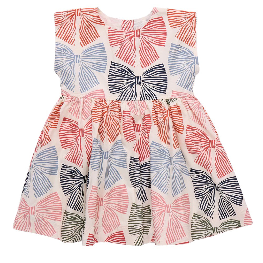 Adaline Dress - Multi Striped Bows