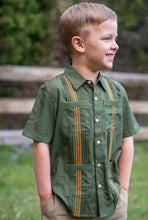 Load image into Gallery viewer, Post Oak And Blaze Guayabera Short Sleeve Shirt

