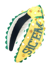 Load image into Gallery viewer, Sic&#39; Em Bears Cross Stitch Headband
