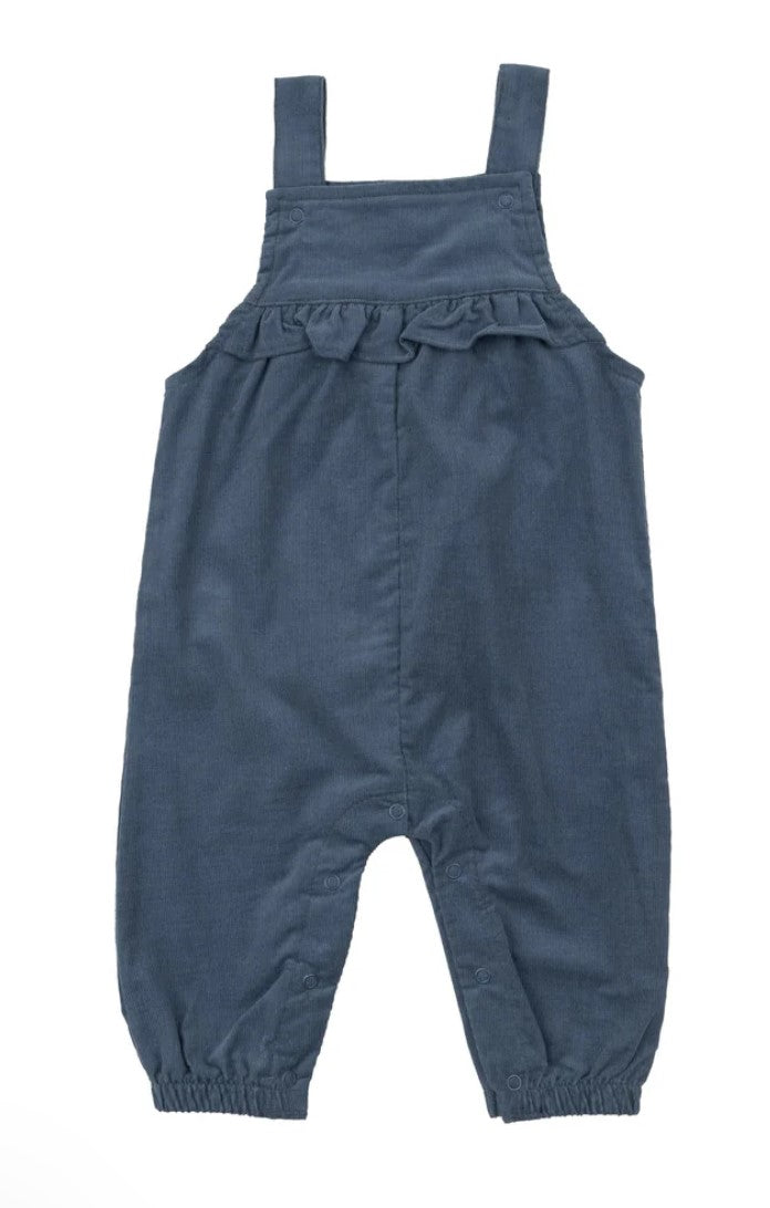 Navy Corduroy Yoke Ruffle Overall – Belles & Beaux®