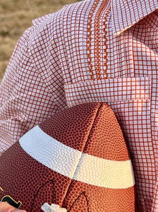 Burnt Orange Gameday Guayabera Short Sleeve Shirt