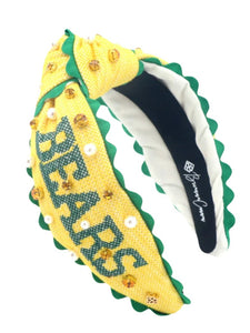 Sic' Em Bears Cross Stitch Headband