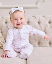 Load image into Gallery viewer, Baby Elephants Hearts Print Footie
