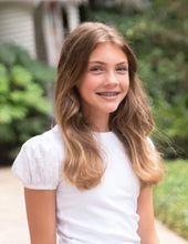 Load image into Gallery viewer, White Puff Sleeve Pima Top
