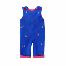 Load image into Gallery viewer, Royal Blue Corduroy Ashton Reversible Longall With Christmas Truck Applique
