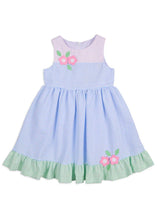Load image into Gallery viewer, Seersucker Dress With Flowers
