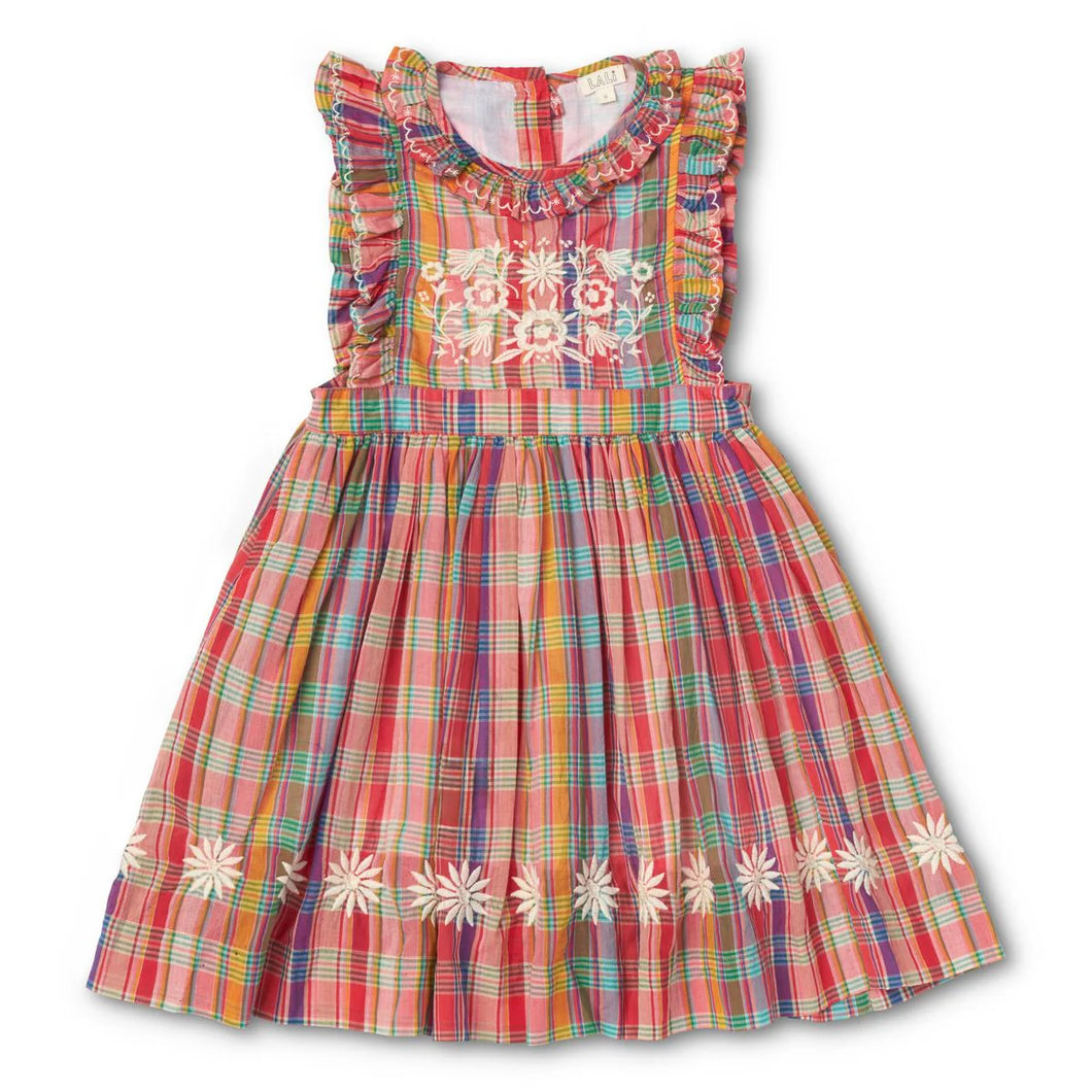 Mini Clover Dress - Red Madras Plaid