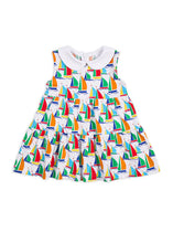 Load image into Gallery viewer, Sailboat Print Tiered Dress
