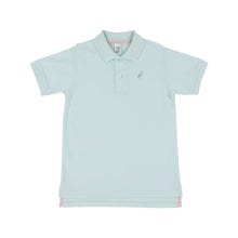 Load image into Gallery viewer, Prim &amp; Proper Polo - Sea Island Seafoam With Beale Street Blue Stork
