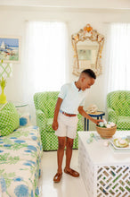 Load image into Gallery viewer, Prim &amp; Proper Polo - Sea Island Seafoam With Beale Street Blue Stork
