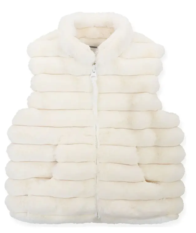 Zip Front Vest - Vanilla Ladyfinger