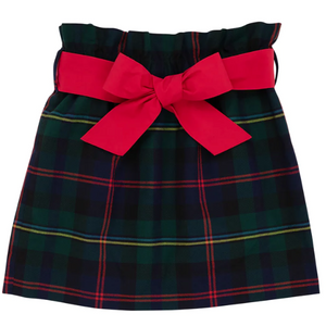 Beasley Bow Skirt - Horse Trail Tartan With Richmond Red Bow