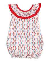 Load image into Gallery viewer, Red White And Blue Floral Josie Bubble

