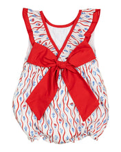 Load image into Gallery viewer, Red White And Blue Floral Josie Bubble
