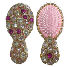 Load image into Gallery viewer, Heart Jeweled Hairbrush
