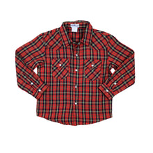 Load image into Gallery viewer, Holiday Plaid Pearl Snap Long Sleeve Flannel Shirt
