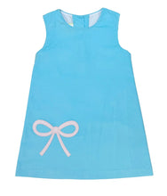 Load image into Gallery viewer, Turquoise Bow Jumper With Pink Bow Blouse

