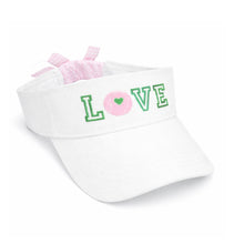 Load image into Gallery viewer, Love Tennis Bow Visor
