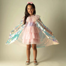 Load image into Gallery viewer, Pink Glitter Tutu With Cape And Hair Clip
