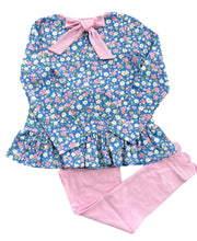 Load image into Gallery viewer, Fall Floral Knit Peggy Peplum Legging Set
