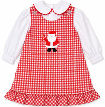 Load image into Gallery viewer, Santa Reversible Jumper With Red Ric Rac Blouse
