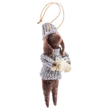 Load image into Gallery viewer, Caroling Dogs Felt Ornaments - Assorted
