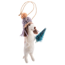 Load image into Gallery viewer, Caroling Dogs Felt Ornaments - Assorted

